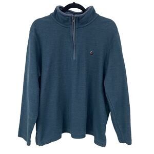 Southern Proper Heathered Slate Blue 1/4 Zip Pullover Sweatshirt